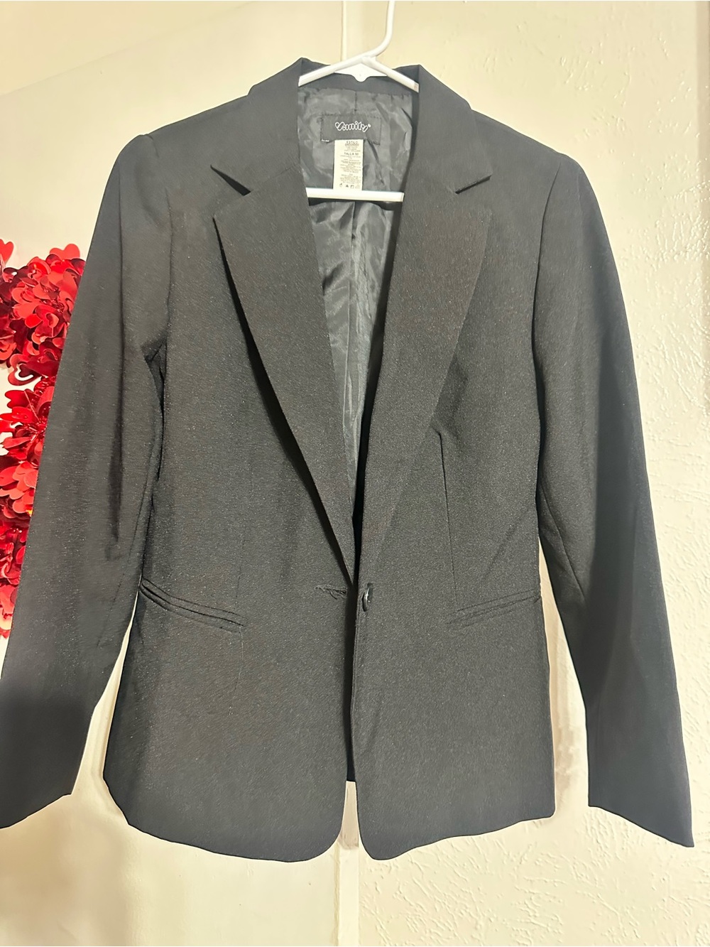 Vanity Women's Black Single-Button Blazer
